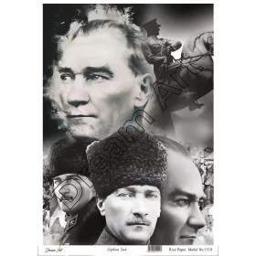 Model 1510 Atatürk Model DreamArt Pirinç Dekopaj Kağıdı